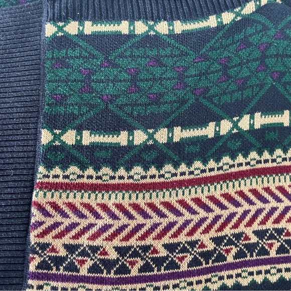 Vintage Geometric Pattern Open Front Cardigan - Picture 7 of 12